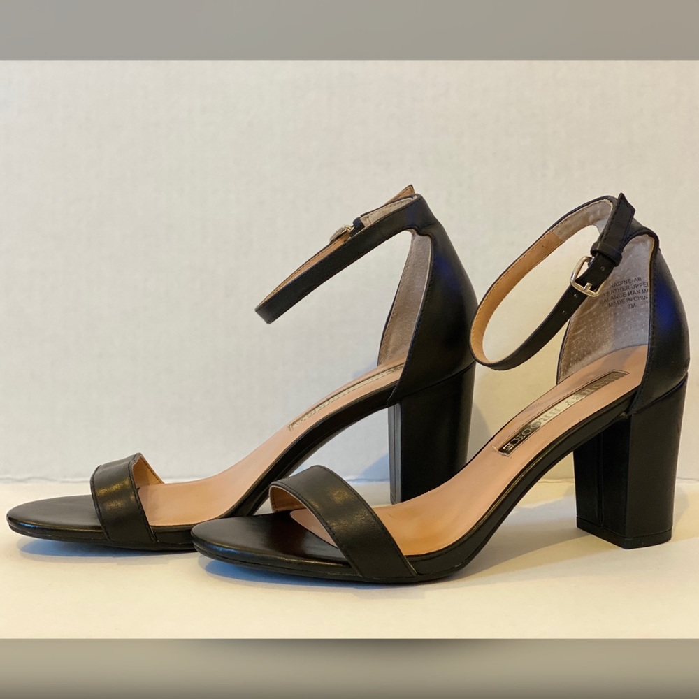 Black strappy heels